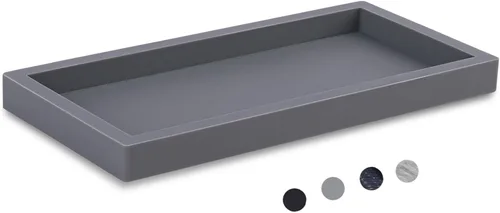 Miniatura 17 de Bandeja de baño, pequeña bandeja de tocador de silicona, jabonera, soporte para esponja, organizador de fregadero de cocina, accesorios de baño