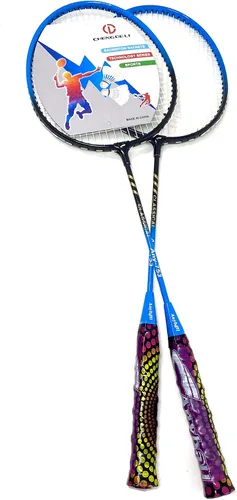 Miniatura 4 de Raqueta de bádminton de alta calidad, par de 2 raquetas con 3 volantes y bolsa de transporte incluida, para jugadores profesionales y principiantes