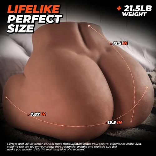 Miniatura 5 de Muñeca sexual de culo grande de 21.5 libras, masturbador masculino, coños de bolsillo, textura de piel realista, culo femenino suave y coño, Trigo