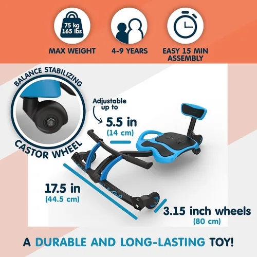Miniatura 2 de YBIKE Leap Vehículo de Juguete Autopropulsado con Derrape y Carrera para Niños y Niñas de 4 a 9 años - Azul