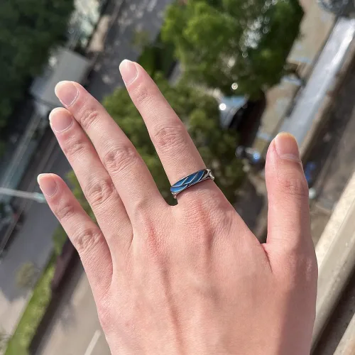 Miniatura 3 de ZHUOXING Anime Ring - Tanjirou Cosplay Anime Adjustable Open Rings manga Jewelry For Women Girl