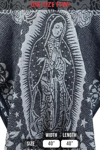 Miniatura 2 de ShirtBANC Poncho Mexicano Virgen de Guadalupe Virgencita Serape Cobija