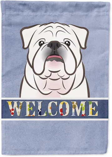 Miniatura 63 de Caroline's Treasures BB1405GF Bandera de jardín de bienvenida de bulldog inglés, Bandera de buzón azul, bandera decorativa para el patio, obra