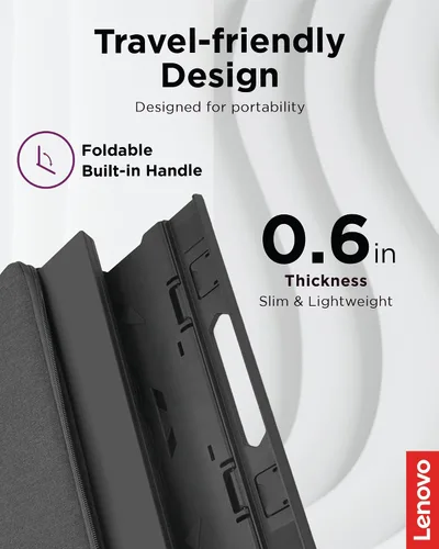 Miniatura 7 de Lenovo Soporte para laptop 2 en 1: ajustable, portátil, plegable, ergonómico, antideslizante, compatible con portátiles de hasta 15 pulgadas