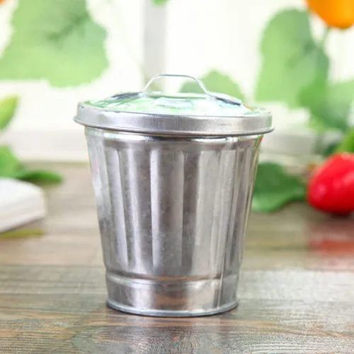 Miniatura 4 de Beavorty Mini bote de basura de escritorio con tapa de 3.74 pulgadas, cesta de basura compacta para el hogar, oficina, dormitorio, mesa, organizador