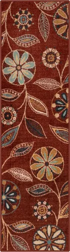 Miniatura 40 de Maples Rugs Reggie - Alfombra de pasillo floral, fabricada en Estados Unidos, lavable, antideslizante, alfombra de interior para cocina, pasillo