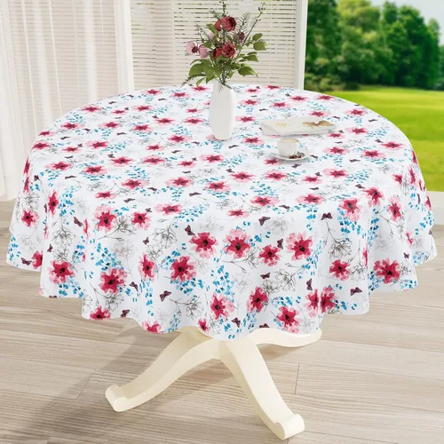 Miniatura 13 de misaya Mantel rectangular de vinilo impermeable, mantel lavable con reverso de franela, mantel de plástico para cena, picnic, interior y exterior