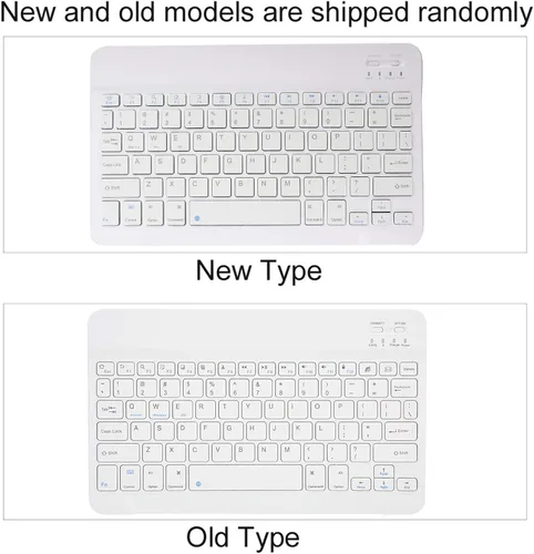 Miniatura 8 de Teclado Bluetooth con funda de poliuretano para Android/para teléfono inteligente iOS, teclado Bluetooth con funda abatible y soporte para tableta