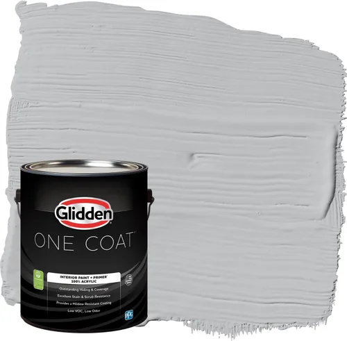 Miniatura 33 de Glidden Pintura Interior + Imprimación: Gris/Plata Antigua, Una Capa, Satinado, 1 Galón
