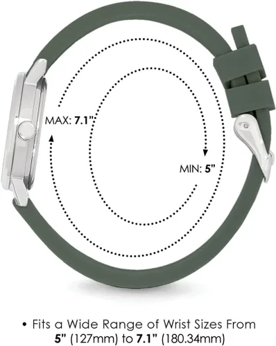Miniatura 3 de Speidel Scrub Petite Watch Made for Doctors, Nurses, EMT, Surgeons and Students w/Red Second Hand in Scrub Matching