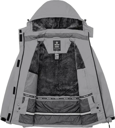 Miniatura 3 de Wantdo - Chaqueta de esquí impermeable para mujer, abrigo de invierno cálido y resistente al viento, abrigos de nieve