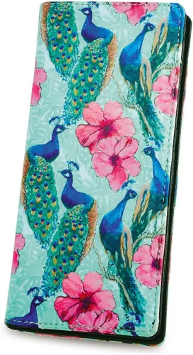Miniatura 167 de HUA ANGEL Billetera para mujer, ultra delgada y delgada, con bloqueo RFID, tarjetero de crédito, doble embrague, carteras largas, regalo para A-ámbar