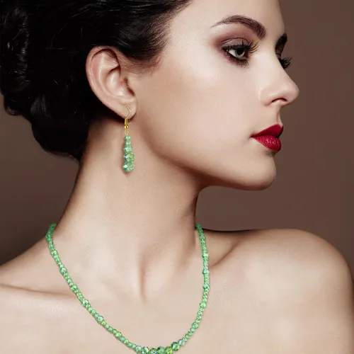 Miniatura 6 de WILLBOND 600 cuentas de cristal para hacer joyas, atrapasoles a granel, piedras preciosas sueltas para el día de San Valentín, vacaciones Verde