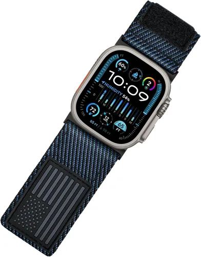 Miniatura 13 de Tefeca Serie Fortitude USA Band Ultra Ancho Compatible con Apple Watch Ultra 2/Ultra 49mm, Serie 10 46mm, Serie 9/8/7 45mm, SE2/SE/6/5/4 44mm