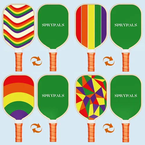 Miniatura 2 de Juego de 4 palas de pickleball, juego de pickleball de madera premium aprobado por USAPA con 4 pelotas de pickleball y 1 bolsa de transporte