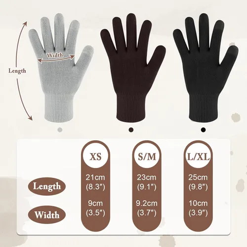 Miniatura 7 de MIG4U Guantes de belleza hidratantes para pantalla táctil, guantes de dormir grandes para hombres, spa, manos secas, loción nocturna, protección UV