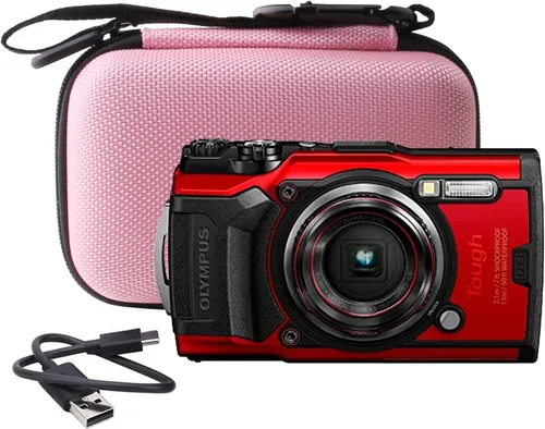Miniatura 6 de Estuche rígido para cámara digital Olympus Tough TG-7/TG-6/TG-5/TG-4 (rosa)