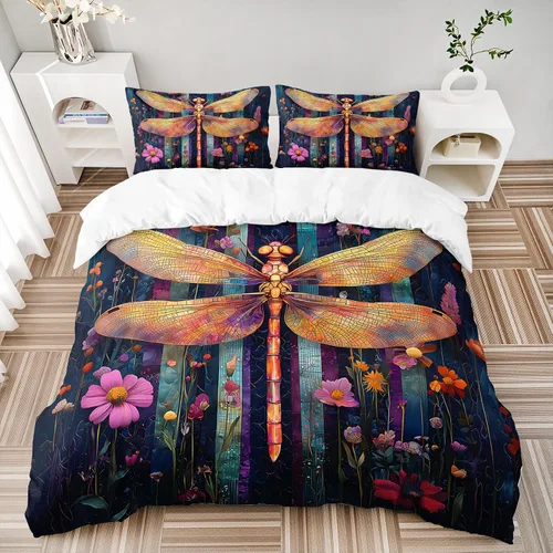 Miniatura 15 de AILONEN Juego de ropa de cama de mariposas en blanco y negro tamaño King, juego de funda de edredón con estampado de estilo en relieve de lujo
