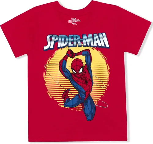 Miniatura 2 de Marvel Spiderman - Paquete de 2 camisetas para niños pequeños y pequeños, rojogris