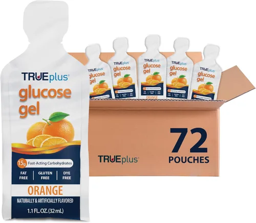 Miniatura 7 de TRUEplus Bolsa de gel de glucosa, sabor a ponche de frutas, 0.53 oz de carbohidratos de acción rápida, sin grasa, sin gluten, soporte rápido