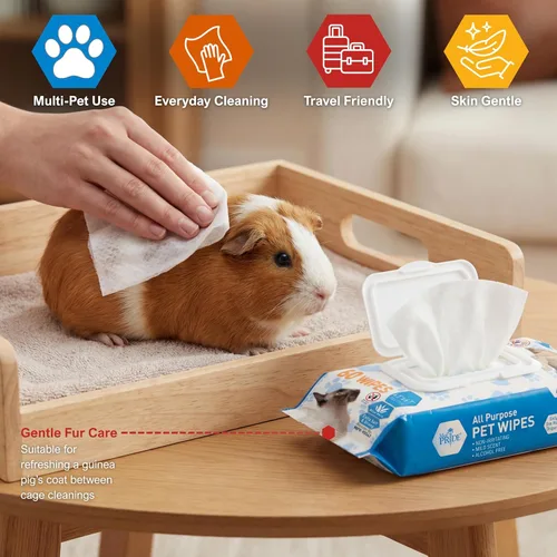 Miniatura 6 de MED PRIDE Toallitas hipoalergénicas de animales para gatos que bañan y limpian la piel, extrasuaves, sin alcohol ni parabenos, enriquecidas con aloe