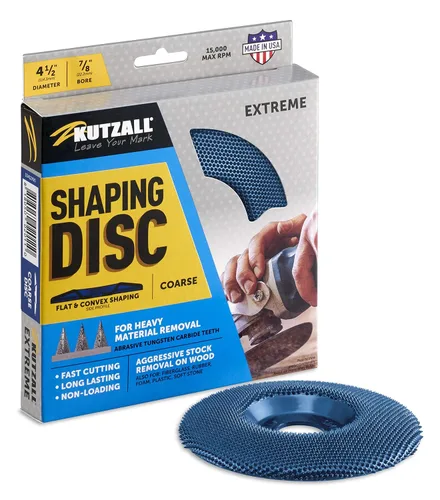 Miniatura 12 de Kutzall Disco de Moldeo Extremo - Mediano, 4-1⁄2" (114.3mm) Diámetro X 7⁄8" (22.2mm) Taladro - Accesorio de Amoladora Angular para Carpintería