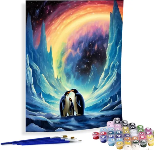 Miniatura 8 de Diymood Kits de pintura por números para adultos, esqueleto, pintura al óleo, pintura al óleo, pintura acrílica por números, kits para niños