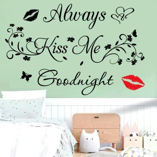 Miniatura 4 de Aeways Kiss Me Goodnight - Calcomanías de pared para decoración del hogar