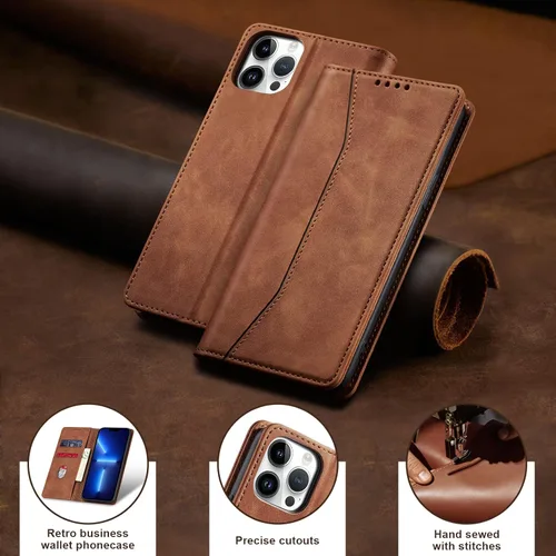 Miniatura 7 de Jasonyu Funda tipo cartera con tapa para iPhone 13 Pro, funda magnética de cuero con tarjetero, función atril, funda protectora duradera de TPU a