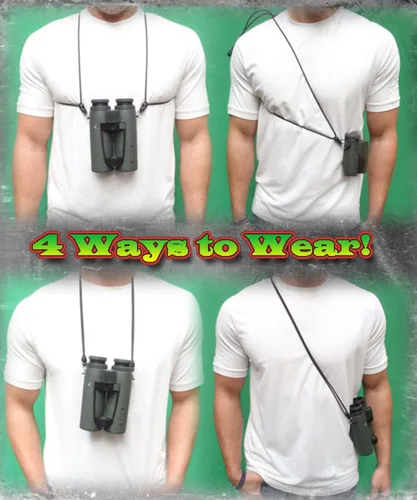 Miniatura 5 de Rick Young Outdoors Arnés binocular de alta calidad, correa ajustable para el pecho para caza, observación de aves y senderismo, cómodo sistema
