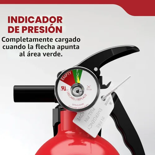 Miniatura 5 de Kidde, FA110G, Extintor multiusos para casa, oficina, dormitorio, residencial, 1A10BC Extintor multiusos residencial para pequeños incendios