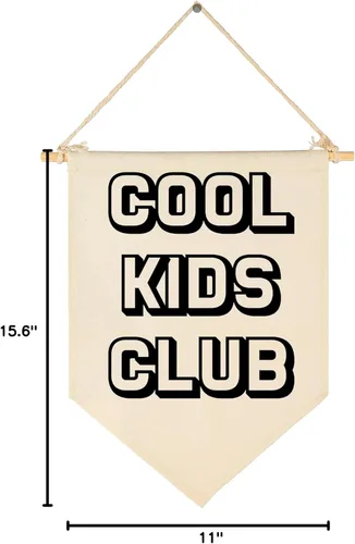 Miniatura 8 de Señal de bandera del Club de Niños Genial - Regalos de arte para bebés recién nacidos, niños y niñas - Decoración de pared con pancarta