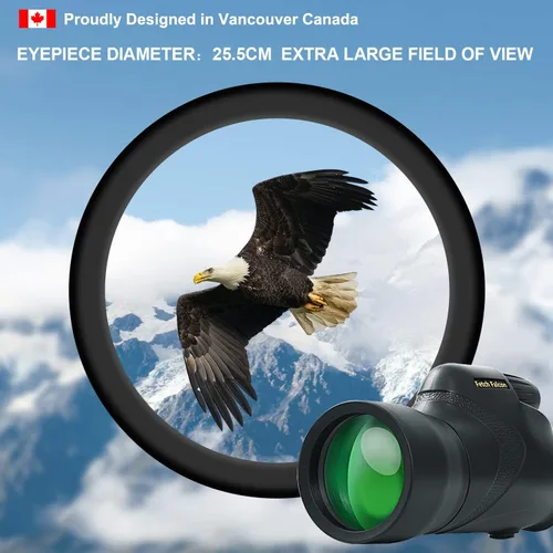 Miniatura 4 de Fetch Falcon Monoculars 12x50 IPX7 Impermeable BAK4 FMC ED Nitrógeno Lleno de Nitrógeno con adaptador de teléfono, trípode, correa de mano