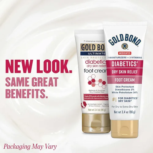 Miniatura 2 de Gold Bond Ultimate Diabetics - Crema para pies para aliviar la piel seca, 3.4 onzas, alivia las molestias de la piel, paquete de 2