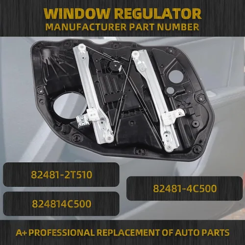Miniatura 2 de Dasbecan Conjunto de regulador de ventana eléctrica y motor para el lado del pasajero delantero derecho compatible con Kia Optima 2014 2015 2.0L