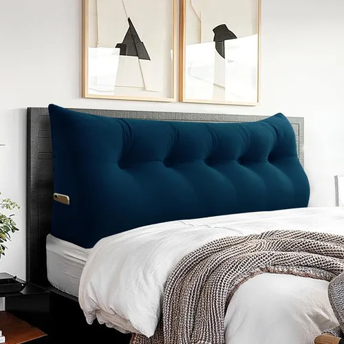 Almohada de cabecero triangular - Almohada grande para cama de 3 en 1 como almohada de lectura en cuña, almohada grande para sofá o cama de día o