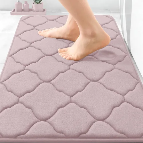 Miniatura 287 de OLANLY Alfombra de Baño de Espuma Viscoelástica de 24 x 16 pulgadas, Ultra Suave y Absorbente, Alfombras de Baño Antideslizantes, Cómodas, Lavables