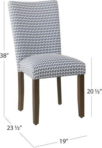 Miniatura 3 de Homepop Silla de comedor con detalles festoneados, sillas de comedor Parsons tapizadas, muebles decorativos para el hogar, tejido gris claro