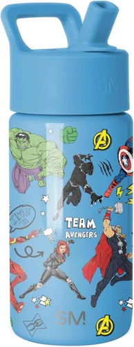Miniatura 35 de Simple Modern - Botella de agua para niños Summit con tapa con pajilla Taza de acero inoxidable aislada de 14 onzas de Marvel Spider Man