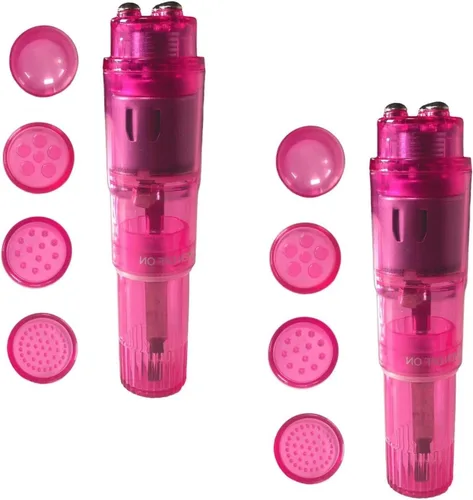 Miniatura 9 de Pequeño mini masajeador portátil para cara corporal, cuello, cabeza, masaje de espalda con 4 cabezas (1 unidad, azul)