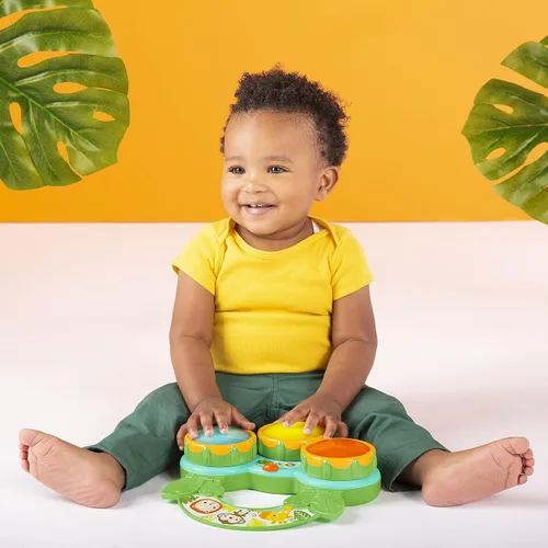 Miniatura 7 de Bright Starts Safari Beats - Tambor musical de juguete con luces, a partir de 3 meses, multicolor