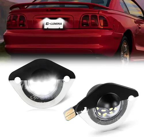 D-Lumina Conjunto de luces LED para placas de matrícula con lámpara para etiqueta para Ford Mustang 1994-2004, alimentado por luces de etiqueta LED