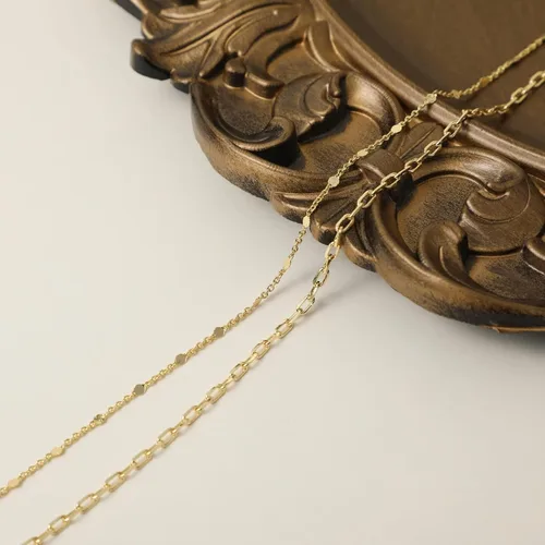 Miniatura 6 de Amicon Gargantilla delicada de oro para mujer, chapado en oro de 14 quilates, gargantilla satélite con cadena de puntos brillantes, cuentas finas