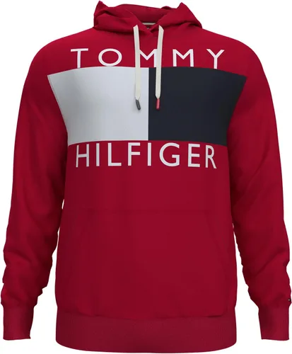 Miniatura 3 de Tommy Hilfiger Sudadera con capucha y logotipo de vellón de manga larga para hombre
