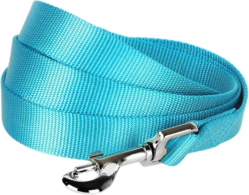 Miniatura 30 de Blueberry Pet Essentials - Correa de perro azul cambray para perros medianos - 5' * 3/4" Correa de nailon resistente Correa ligera
