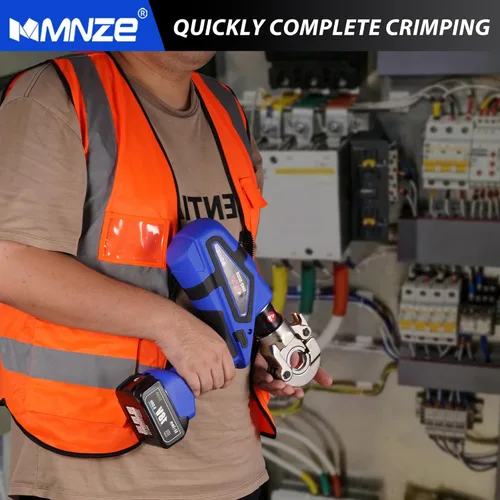 Miniatura 6 de Pinzas de Crimpado de Lengüeta de Cable Hidráulica Eléctrica Herramienta de Crimpado Recargable de 6 Toneladas Kit de Crimpado de Terminal de Cable
