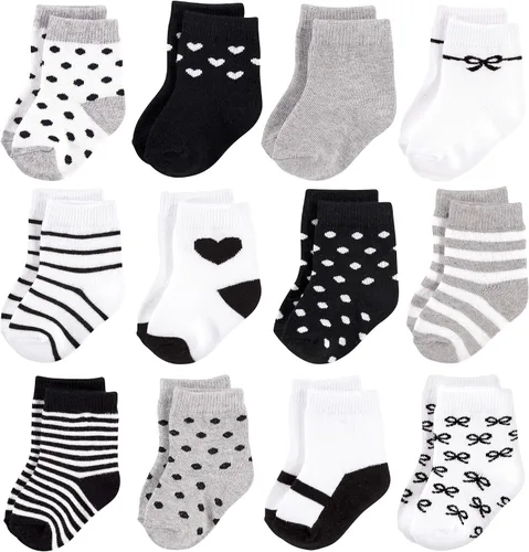 Miniatura 82 de Hudson Baby - Calcetines de algodón para bebés recién nacidos y Terry para niñas bebés
