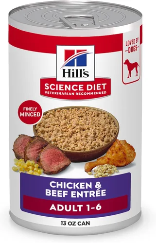 Miniatura 12 de Hill's Science Diet Alimento húmedo para perros adultos de 1 a 6, carne de res y cebada, latas de 5.8 onzas, paquete de 24