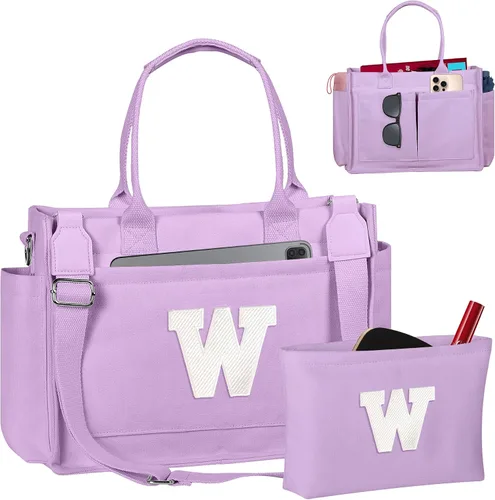 Miniatura 174 de Easter Basket Stuffers, Initial Tote Bag with Makeup Bag, Birthday Gifts for Women, Teen Girl Gifts Trendy Stuff