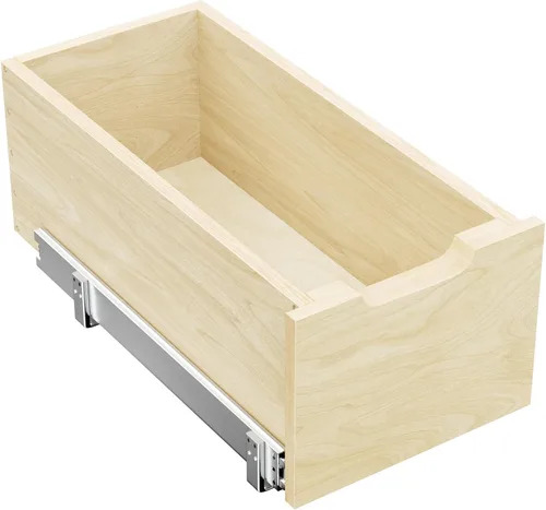 ROOMTEC Organizador de gabinete extraíble, cajón de madera deslizante, cajones extraíbles para armarios, estante extraíble de 8 pulgadas de alto
